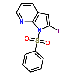 2-碘-1-苯磺酰基-7-氮杂吲哚结构式