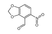 5-nitro-1,3-benzodioxole-4-carbaldehyde结构式