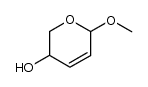 methyl 2,3-dideoxy-α,β-DL-glycero-pent-2-enopyranoside结构式