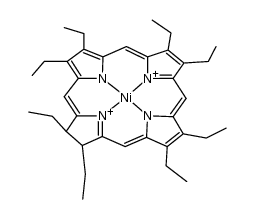 trans-nickel(II)(2,3-dihydro-2,3,7,8,12,13,17,18-octaethylporphyrin)结构式