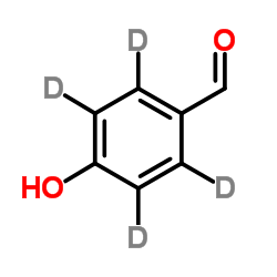 对羟基苯甲醛-D4结构式