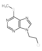 9H-Purine,9-(2-chloroethyl)-6-(methylthio)-结构式