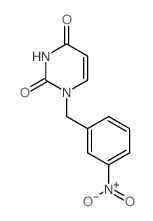 2,4(1H,3H)-Pyrimidinedione,1-[(3-nitrophenyl)methyl]-结构式