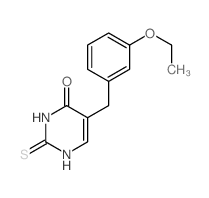 4(1H)-Pyrimidinone,5-[(3-ethoxyphenyl)methyl]-2,3-dihydro-2-thioxo-结构式