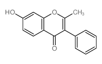 7-羟基-2-甲基-3-苯基苯并吡喃-4-酮结构式
