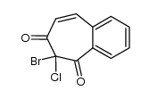 2-Brom- 2-chlor-4,5-benzocyclohepta-4,6-dien-1,3-dion结构式
