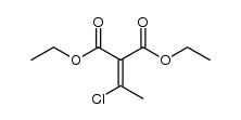 2-(1-chloro-ethylidene)-malonic acid diethyl ester结构式