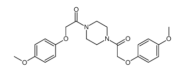 2-(4-methoxyphenoxy)-1-[4-[2-(4-methoxyphenoxy)acetyl]piperazin-1-yl]ethanone结构式