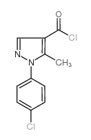 1-(4-氯苯基)-5-甲基-1H-吡唑-4-甲酰氯结构式