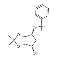 (3aS,4R,6S,6aR)-2,2-dimethyl-6-((2-phenylpropan-2-yl)oxy)tetrahydro-3aH-cyclopenta[d][1,3]dioxol-4-ol结构式
