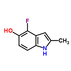 4-氟-5-羟基-2-甲基吲哚结构式