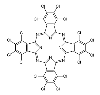 1,2,3,4,8,9,10,11,15,16,17,18,22,23,24,25-hexadecachloro-29H,31H-phthalocyanine结构式