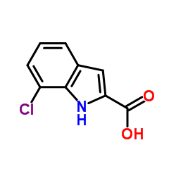 7-氯吲哚-2-羧酸结构式