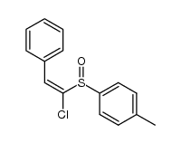 (E)-1-chloro-2-phenyl-1-(p-tolylsulfinyl)ethene结构式