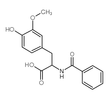 2-benzamido-3-(4-hydroxy-3-methoxyphenyl)propanoic acid结构式
