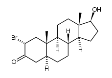 2&alpha;-bromo-17&beta;-hydroxy-5&alpha;-androstan-3-one结构式