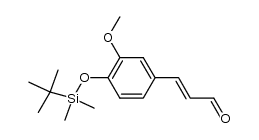 (2E)-3-[4-[[tert-butyldimethylsilyl]oxy]-3-methoxyphenyl]acrylaldehyde结构式