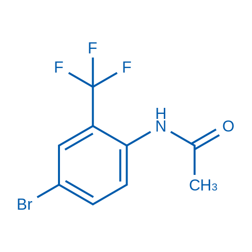 N-(4-溴-2-三氟甲基苯基)乙酰胺结构式