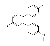 5-chloro-3-(4-methylsulphonyl)phenyl-2-(2-methyl-5-pyridinyl)pyridine结构式