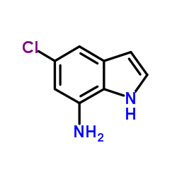 5-氯-1H-吲哚-7-胺结构式