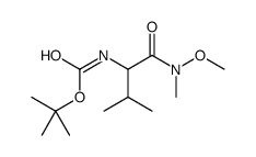 tert-butyl N-[1-[methoxy(methyl)amino]-3-methyl-1-oxobutan-2-yl]carbamate结构式
