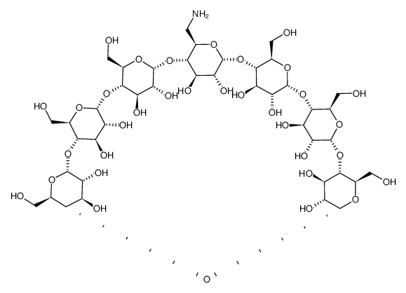 单-6-O-氨基-Β-环糊精结构式