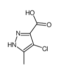 4-chloro-3-methyl-1H-pyrazole-5-carboxylic acid(SALTDATA: FREE)结构式