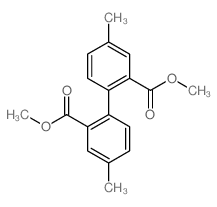 [1,1'-Biphenyl]-2,2'-dicarboxylicacid, 4,4'-dimethyl-, 2,2'-dimethyl ester结构式