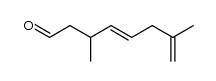 3,7-dimethyl-4,7-octadienal结构式