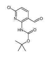 6-氯-3-甲酰基吡啶-2-氨基甲酸叔丁酯结构式