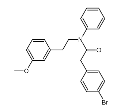 2-(4-bromophenyl)-N-{2-(3-methoxyphenyl)ethyl}-N-phenylacetamide结构式
