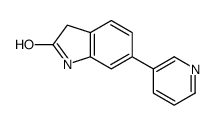 6-pyridin-3-yl-1,3-dihydroindol-2-one结构式