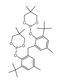 bis[3-tert-butyl-5-methyl-2-(5,5-dimethyl-1,3,2-dioxaphosphorinan-2-yloxy)phenyl]methane结构式