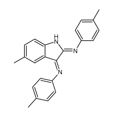 5-methyl-indoline-2,3-dione-bis-p-tolylimine结构式