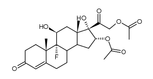 16α,21-Diacetoxy-9α-fluor-11β,17α-dihydroxy-pregn-4-en-3,20-dion结构式
