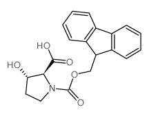 Fmoc-(2S,3S)-3-羟基吡咯烷-2-羧酸结构式