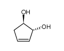 (+/-)-trans-cyclopentene-(1)-diol-(3.4)结构式