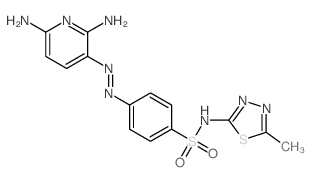 Benzenesulfonamide,4-[2-(2,6-diamino-3-pyridinyl)diazenyl]-N-(5-methyl-1,3,4-thiadiazol-2-yl)-结构式