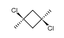 cis-1,3-Dichlor-1,3-dimethyl-cyclobutan结构式