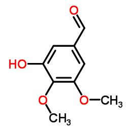3,4-二甲氧基-5-羟基苯甲醛结构式