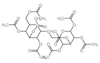 b-D-Glucopyranose,6-O-(2,3,4,6-tetra-O-acetyl-a-D-galactopyranosyl)-, 1,2,3,4-tetraacetate结构式