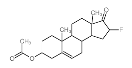 (16-fluoro-10,13-dimethyl-17-oxo-1,2,3,4,7,8,9,11,12,14,15,16-dodecahydrocyclopenta[a]phenanthren-3-yl) acetate结构式