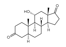 11&alpha;-hydroxy-5&alpha;-androstane-3,17-dione结构式
