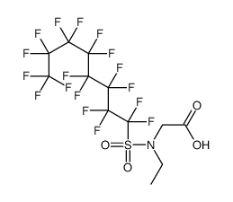 N-ethyl-N-[(heptadecafluorooctyl)sulphonyl]glycine结构式