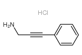 3-苯基-2-丙炔-1-胺 盐酸盐结构式