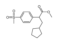 3-环戊基-2-(4-甲基磺酰基苯基)丙酸甲酯结构式