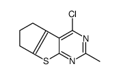 1-chloro-3-methyl-7,8-dihydro-6H-cyclopenta[2,3]thieno[2,4-d]pyrimidine结构式