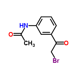 3-乙酰氨基-2-溴苯乙酮结构式