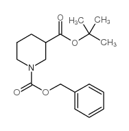 1-O-benzyl 3-O-tert-butyl piperidine-1,3-dicarboxylate结构式