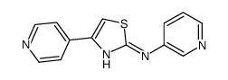 N-(吡啶-3-基)-4-(吡啶-4-基)噻唑-2-胺结构式